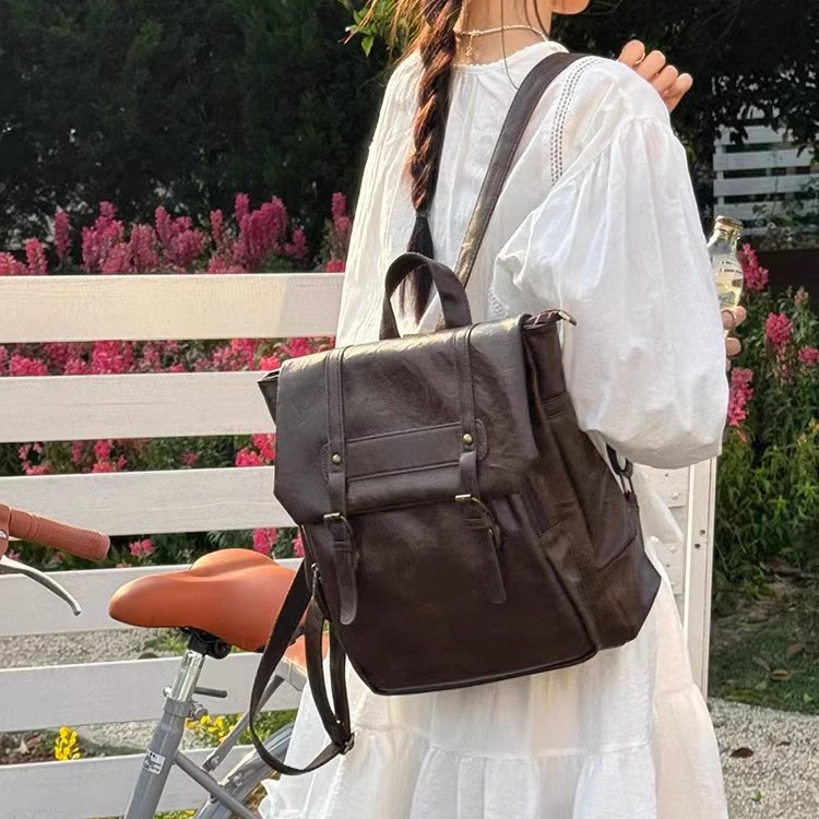 Sac à dos décontracté pour fem - Leather Backpack Vintage avis et prix