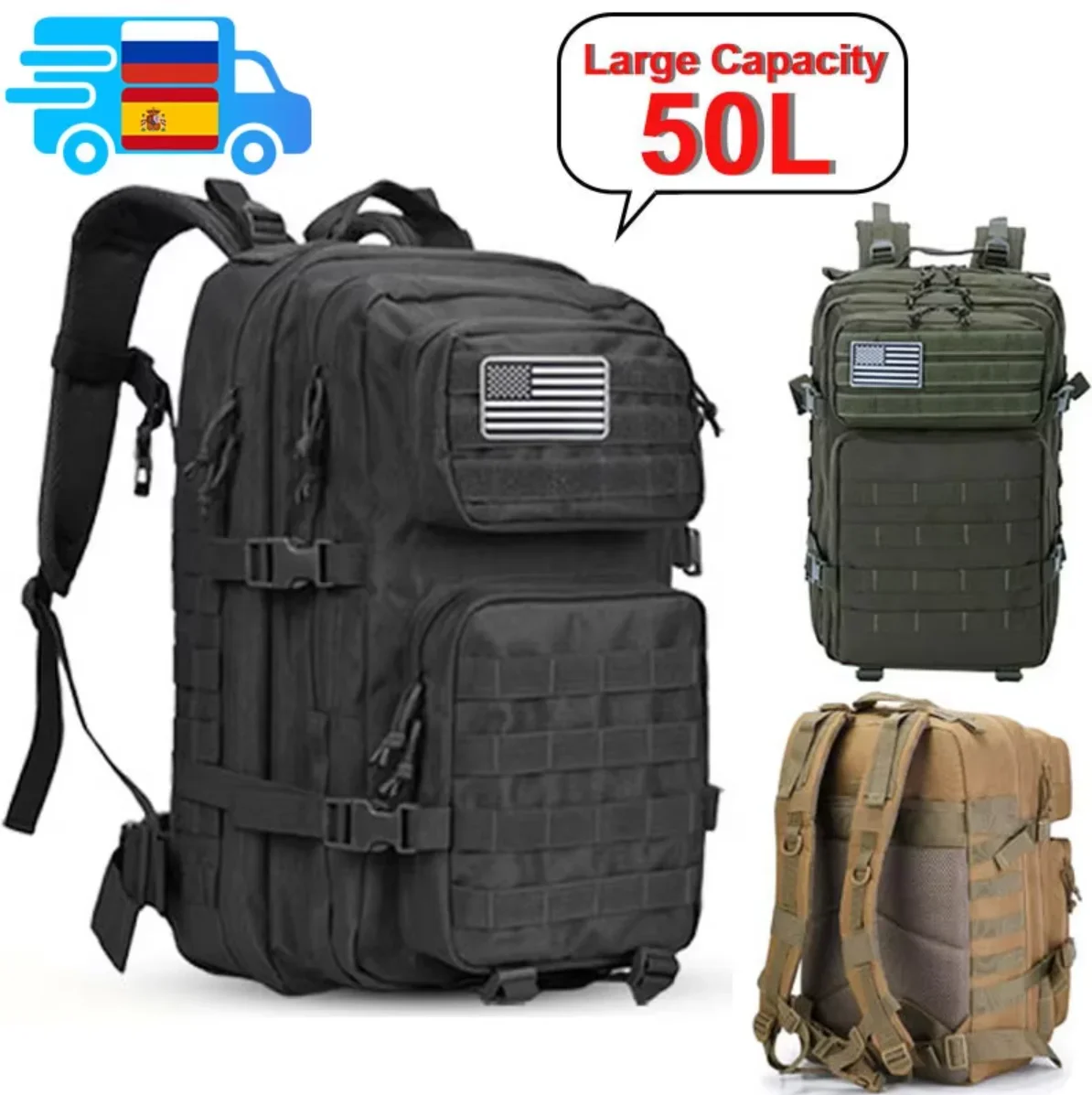 Sac à dos tactique 2Q-50L pour - Rucksack Military Style avis et prix