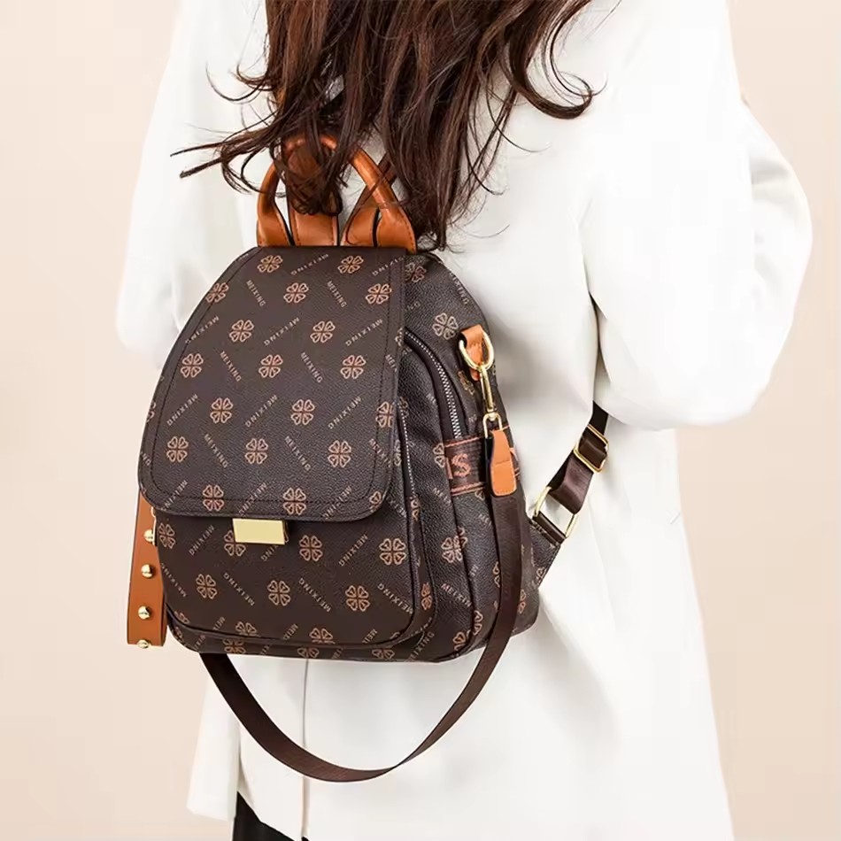 Sac à dos rétro imprimé pour f - Leather Backpack Vintage avis et prix