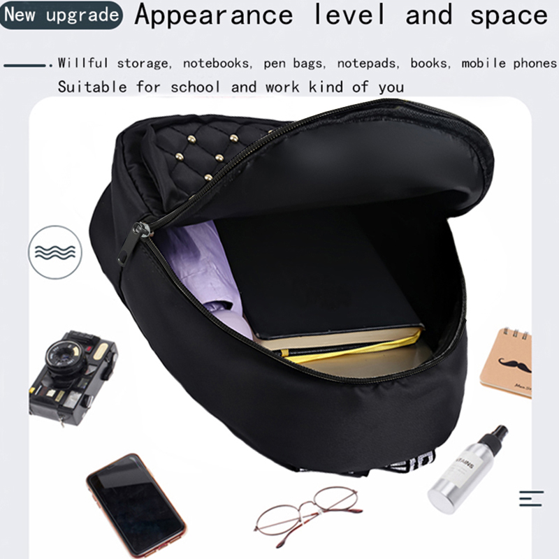 Sac à dos clouté chic et éléga - Canvas Backpack Casual avis et prix